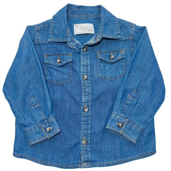 Camisa Jeans Manga Longa Menino Tam Baby Denim